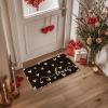 Artoid Mode Pink Love Valentine’s Doormat, Anniversary Wedding Home Decor Low-Profile Rug Switch Mat for Indoor Outdoor 17×29 Inch(Black)