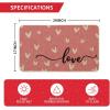 Artoid Mode Pink Love Valentine’s Doormat, Anniversary Wedding Home Decor Low-Profile Rug Switch Mat for Indoor Outdoor 17×29 Inch(Pink)