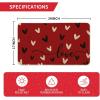 Artoid Mode Pink Love Valentine’s Doormat, Anniversary Wedding Home Decor Low-Profile Rug Switch Mat for Indoor Outdoor 17×29 Inch(Red / Black)