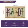 Artoid Mode Polka Dot Mardi Gras Doormat, Carnival Seasonal Low-Profile Rug Switch Mat for Indoor Outdoor 17×29 Inch(Beige)