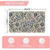Artoid Mode Rabbit Bunny Leaves Flowers Easter Doormat, Home Decor Low-Profile Switch Rug Door Mat Floor Mat for Indoor Outdoor 17×29 Inch(Beige)