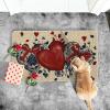Artoid Mode Red Blue Heart Love Valentines Doormat,Home Decor Low-Profile Door Mat Switch Rug Floor Mat for Indoor Outdoor 17×29 Inch