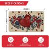 Artoid Mode Red Blue Heart Love Valentines Doormat,Home Decor Low-Profile Door Mat Switch Rug Floor Mat for Indoor Outdoor 17×29 Inch