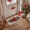 Artoid Mode Red Blue Heart Love Valentines Doormat,Home Decor Low-Profile Door Mat Switch Rug Floor Mat for Indoor Outdoor 17×29 Inch