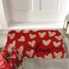 Artoid Mode Red Cute Love Heart Valentines Doormat,Home Decor Low-Profile Door Mat Switch Rug Floor Mat for Indoor Outdoor 17×29 Inch(Red)
