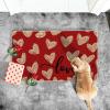 Artoid Mode Red Cute Love Heart Valentines Doormat,Home Decor Low-Profile Door Mat Switch Rug Floor Mat for Indoor Outdoor 17×29 Inch(Red)