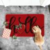 Artoid Mode Red Love Heart Hello Valentines Doormat, Home Decor Low-Profile Switch Rug Door Mat for Indoor Outdoor 17×29 Inch(Red)