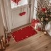 Artoid Mode Red Love Heart Lines Valentines Doormat,Home Decor Low-Profile Door Mat Switch Rug Floor Mat for Indoor Outdoor 17×29 Inch