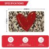 Artoid Mode Red Love Heart Valentines Doormat,Home Decor Low-Profile Door Mat Switch Rug Floor Mat for Indoor Outdoor 17×29 Inch