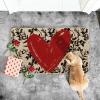 Artoid Mode Red Love Heart Valentines Doormat,Home Decor Low-Profile Door Mat Switch Rug Floor Mat for Indoor Outdoor 17×29 Inch