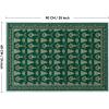 Artoid Mode Red Xmas Tree Mistletoe Christmas Area Rug, Winter Home Decor Low-Profile Non-Slip Washable Large Rug for Living Room Bedroom Farmhouse Dining Room Kids Playroom 5×7 Feet(Green)