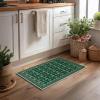 Artoid Mode Red Xmas Tree Mistletoe Christmas Area Rug, Winter Home Decor Low-Profile Non-Slip Washable Large Rug for Living Room Bedroom Farmhouse Dining Room Kids Playroom 5×7 Feet(Green)