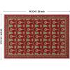 Artoid Mode Red Xmas Tree Mistletoe Christmas Area Rug, Winter Home Decor Low-Profile Non-Slip Washable Large Rug for Living Room Bedroom Farmhouse Dining Room Kids Playroom 5×7 Feet(Red)