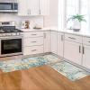 Artoid Mode Sea Shell Starfish Coral Whelks Summer Kitchen Mats Set of 2, Ocean Seasonal Sports Home Decor Low-Profile Kitchen Rugs for Floor – 17×29 and 17×47 Inch