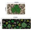 Artoid Mode Shamrock Leaves Lucky Polka Dot St. Patrick’s Day Kitchen Mats Set of 2, Home Decor Low-Profile Kitchen Rugs for Floor – 17×29 and 17×47 Inch