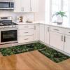 Artoid Mode Shamrock Lucky Black Cat St. Patrick’s Day Kitchen Mats Set of 2, Home Decor Low-Profile Kitchen Rugs for Floor – 17×29 and 17×47 Inch