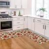 Artoid Mode Strawberry Spring Kitchen Mats Set of 2, Home Decor Low-Profile Kitchen Rugs for Floor – 17×29 and 17×47 Inch