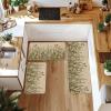 Artoid Mode Wildflower Spring Floral Kitchen Mats Set of 2, Flowers Summer Holiday Party Low-Profile Floor Mat for Home Kitchen – 17×29 and 17×47 Inch(Beige)