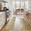 Artoid Mode Wildflower Spring Floral Kitchen Mats Set of 2, Flowers Summer Holiday Party Low-Profile Floor Mat for Home Kitchen – 17×29 and 17×47 Inch(Beige)
