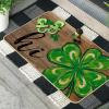 Artoid Mode Wood Hi Shamrock St. Patrick’s Day Doormat, Home Decor Low-Profile Switch Rug Door Mat Floor Mat for Indoor Outdoor 17×29 Inch