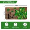 Artoid Mode Wood Hi Shamrock St. Patrick’s Day Doormat, Home Decor Low-Profile Switch Rug Door Mat Floor Mat for Indoor Outdoor 17×29 Inch
