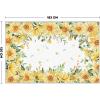 Artoid Mode Yellow Daisy Summer Floral Area Rug, Spring Home Decor Low-Profile Washable Area Rugs for Entryway Bedroom Living Room Laundry Room Indoor 4×6 Feet(Yellow)