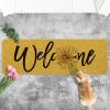 Artoid Mode Yellow Sunflower Welcome Summer Home Decor Low-Profile Switch Rug Door Mat for Indoor Outdoor 17×29 Inch(Yellow)
