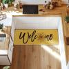 Artoid Mode Yellow Sunflower Welcome Summer Home Decor Low-Profile Switch Rug Door Mat for Indoor Outdoor 17×29 Inch(Yellow)