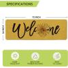 Artoid Mode Yellow Sunflower Welcome Summer Home Decor Low-Profile Switch Rug Door Mat for Indoor Outdoor 17×29 Inch(Yellow)
