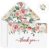 Artoid Mode 24 Pack Rose Flower Thank You Cards Wedding Greeting Cards Gift With Envelope Sticker Blank Note Cards for Birthday Wedding Baby Shower Bridal Shower, 4 x 6 Inch