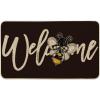 Artoid Mode Black Bee Welcome Summer Home Decor Low-Profile Switch Rug Door Mat for Indoor Outdoor 17×29 Inch(Black)