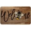 Artoid Mode Black Bee Welcome Summer Home Decor Low-Profile Switch Rug Door Mat for Indoor Outdoor 17×29 Inch(Brown)