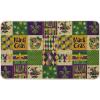 Artoid Mode Buffalo Plaid Doughnut Lobster Beads Mardi Gras Doormat, Carnival Home Decor Switch Rug Low-Profile Door Mat Floor Mat for Indoor Outdoor 17×29 Inch