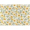 Artoid Mode Daisy Sunflower Leaves Spring Area Rug, Summer Home Decor Low-Profile Washable Area Rugs for Entryway Bedroom Living Room Laundry Room Indoor 5×7 Feet(Yellow)