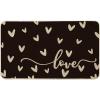 Artoid Mode Pink Love Valentine’s Doormat, Anniversary Wedding Home Decor Low-Profile Rug Switch Mat for Indoor Outdoor 17×29 Inch(Black)