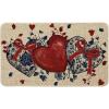 Artoid Mode Red Blue Heart Love Valentines Doormat,Home Decor Low-Profile Door Mat Switch Rug Floor Mat for Indoor Outdoor 17×29 Inch