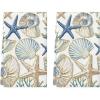 Artoid Mode Seashell Coral Starfish Summer Kitchen Towels Dish Towels, 18×26 Inch Farmhouse Summer Seasonal Decoration Hand Towels Set of 2