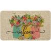 Artoid Mode Vase Hello Spring Doormat, Seasonal Summer Low-Profile Yard Floor Switch Mat for Indoor Outdoor 17 x 29 Inch