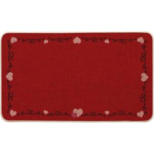 Artoid Mode Red Love Heart Lines Valentines Doormat,Home Decor Low-Profile Door Mat Switch Rug Floor Mat for Indoor Outdoor 17×29 Inch