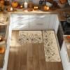 Artoid Mode Wildflower Leaves Floral Welcome Fall Kitchen Mats Set of 2, Autumn Home Decor Low-Profile Kitchen Rugs for Floor – 17×29 and 17×47 Inch