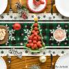 Artoid Mode Buffalo Plaid Snowflakes Christmas Table Runner, Seasonal Winter Kitchen Dining Table Decoration for Home Party Decor 13×72 Inch(Green)