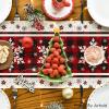 Artoid Mode Buffalo Plaid Snowflakes Christmas Table Runner, Seasonal Winter Kitchen Dining Table Decoration for Home Party Decor 13×72 Inch(Red)