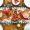 Artoid Mode Gingerbread Candy Cane Christmas Table Runner, Seasonal Winter Kitchen Dining Table Decoration for Home Party Decor 13×72 Inch(Blue)