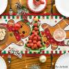 Artoid Mode Gingerbread Candy Cane Christmas Table Runner, Seasonal Winter Kitchen Dining Table Decoration for Home Party Decor 13×72 Inch(Red)