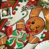 Artoid Mode Gingerbread Candy Cane Christmas Table Runner, Seasonal Winter Kitchen Dining Table Decoration for Home Party Decor 13×72 Inch(Red)