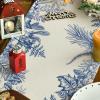 Artoid Mode Holly Pine Cone Christmas Table Runner, Seasonal Winter Kitchen Dining Table Decoration for Home Party Decor 13×72 Inch(Blue)