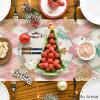 Artoid Mode Pink Diamond Plaid Nutcracker Snowflake Christmas Table Runner, Seasonal Winter Kitchen Dining Table Decoration for Home Party Decor 13×72 Inch(Pink)