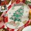 Artoid Mode Pink Diamond Plaid Nutcracker Snowflake Christmas Table Runner, Seasonal Winter Kitchen Dining Table Decoration for Home Party Decor 13×72 Inch(Red)