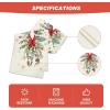 Artoid Mode Red Nutcracker Floral Holly Christmas Table Runner, Seasonal Winter Kitchen Dining Table Decoration for Home Party Decor 13×72 Inch(Red)