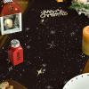 Artoid Mode Xmas Trees Black Merry Christmas Table Runner, Seasonal Winter Kitchen Dining Table Decoration for Home Party Decor 13×72 Inch(Black)